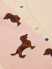 Joules Everyday Pink/Blue 2 Pack Socks - Image 2 of 3