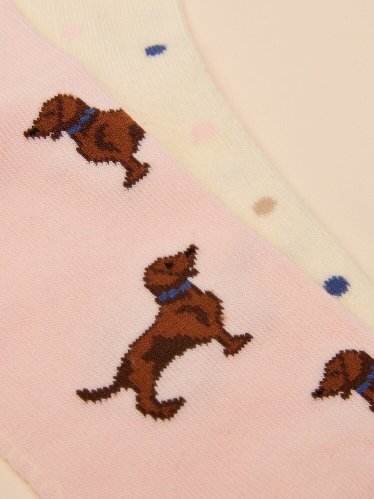 Joules Everyday Pink/Blue 2 Pack Socks - Image 2 of 3