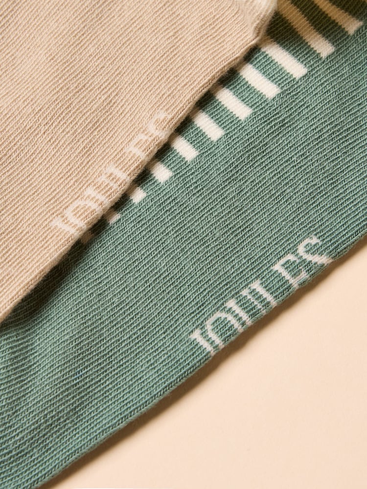 Joules Everyday Khaki/Stone 2 Pack Socks - Image 3 of 3 Joules Everyday Khaki/Stone 2 Pack Socks - Image 3 of 3
