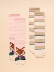 Joules Everyday Pink 2 Pack Socks - Image 1 of 3