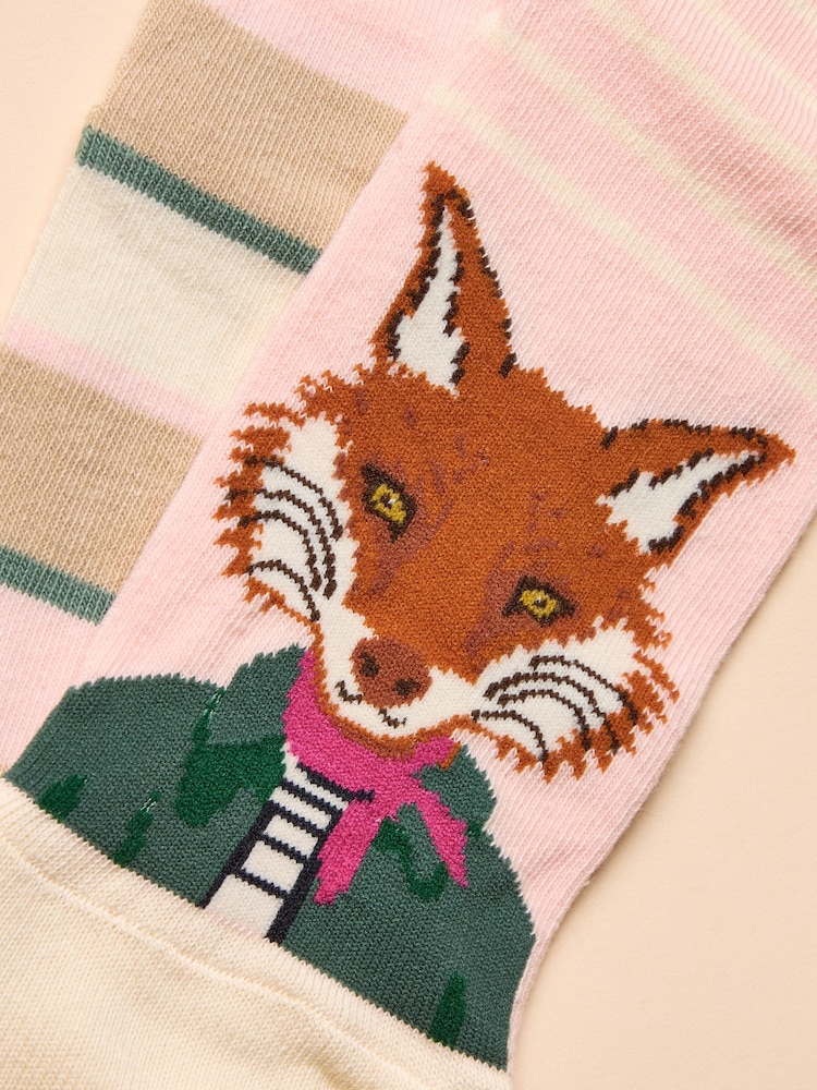Joules Everyday Pink 2 Pack Socks - Image 2 of 3 Joules Everyday Pink 2 Pack Socks - Image 2 of 3
