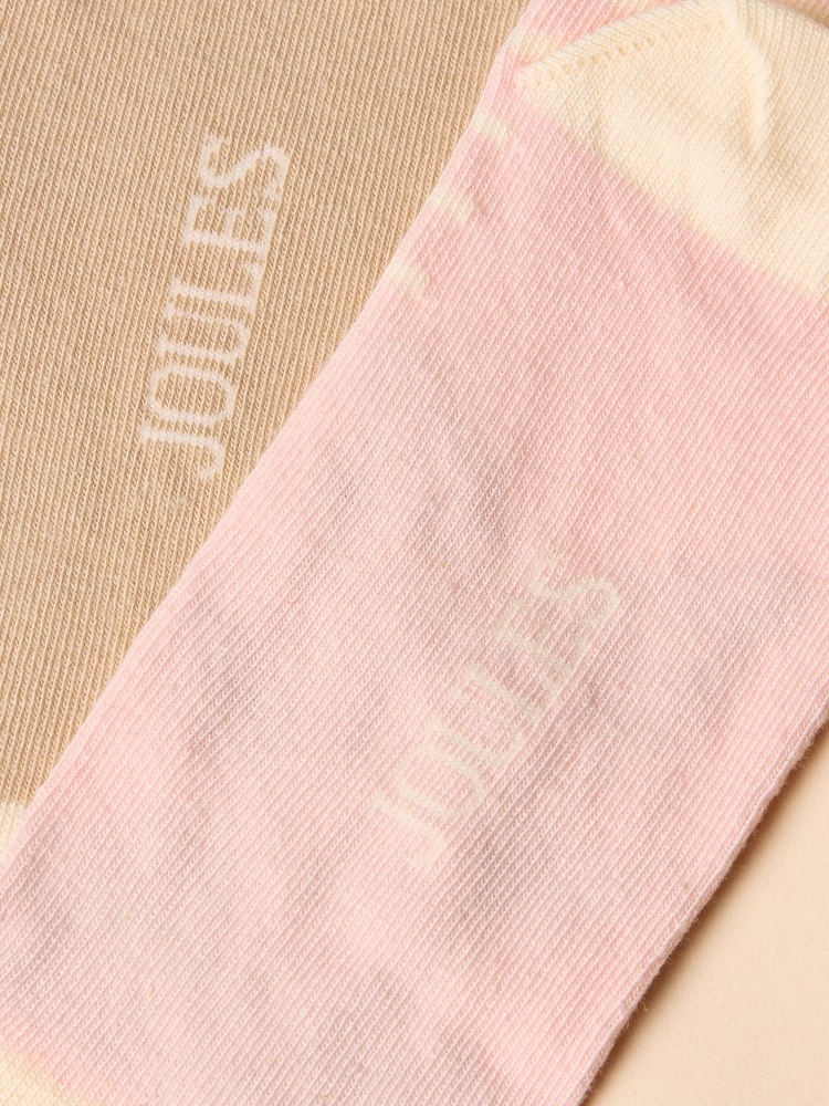 Joules Everyday Pink 2 Pack Socks - Image 3 of 3