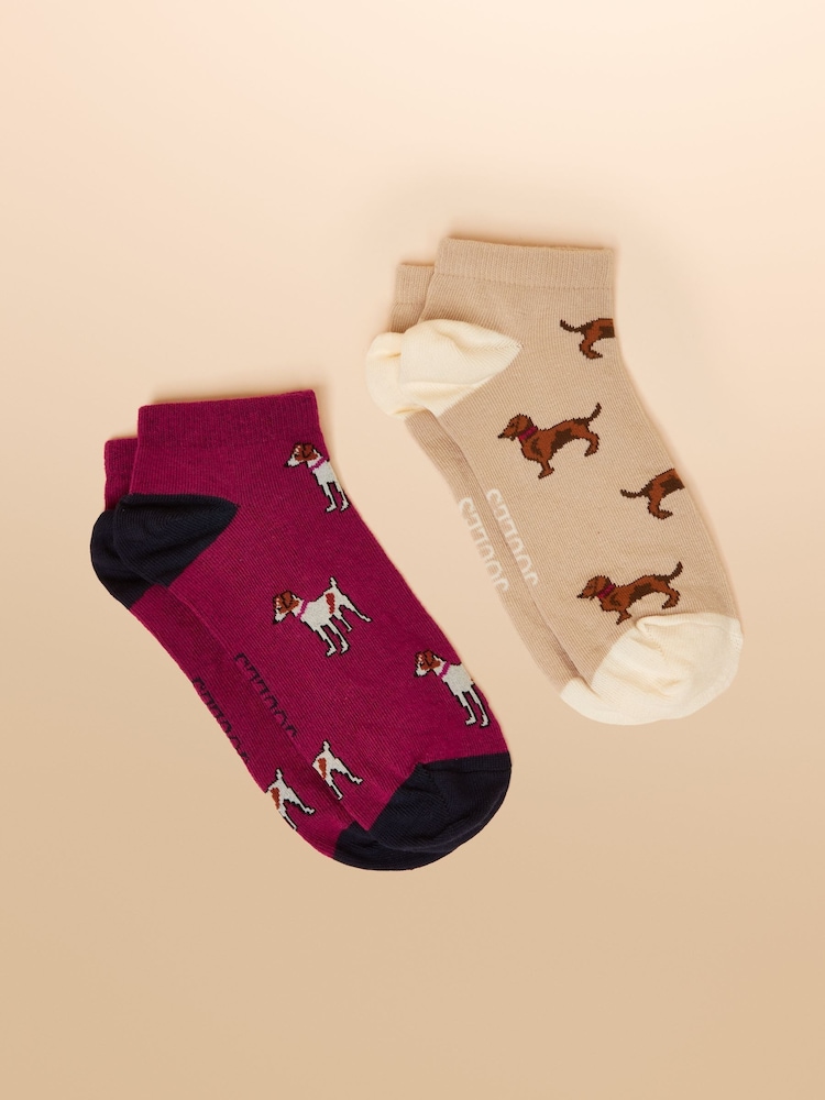 Berry & Ecru - Pack de dos pares de calcetines deportivos Rilla de Joules - Imagen 1 de 3 Berry & Ecru - Pack de dos pares de calcetines deportivos Rilla de Joules - Imagen 1 de 3