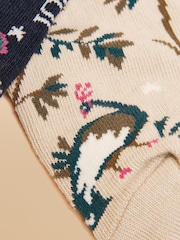Joules Rilla Navy & Oatmeal Pack Of Two Trainer Socks - Image 3 of 3