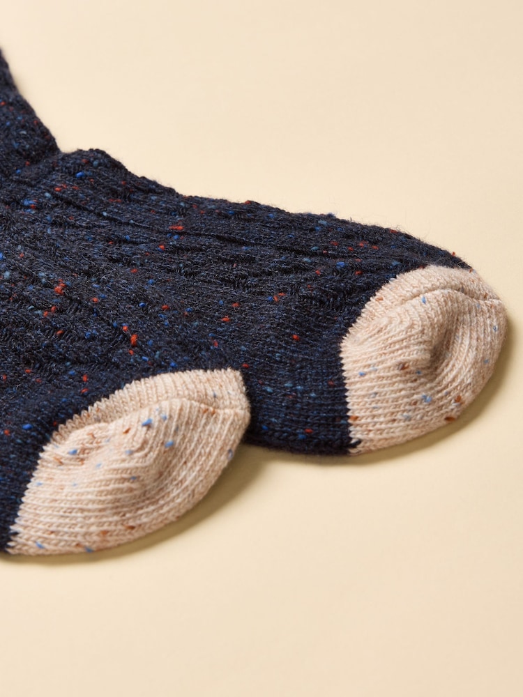 Joules Laurel Navy Welly Sock - Image 3 of 3