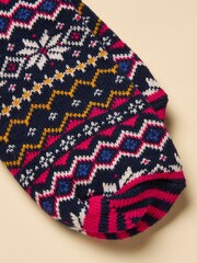 Joules Lucille Navy Fairisle Socks - Image 3 of 3