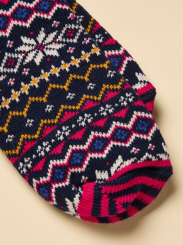 Joules Lucille Navy Fairisle Socks - Image 3 of 3