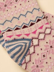 Joules Lucille Neutral Fairisle Socks - Image 3 of 3