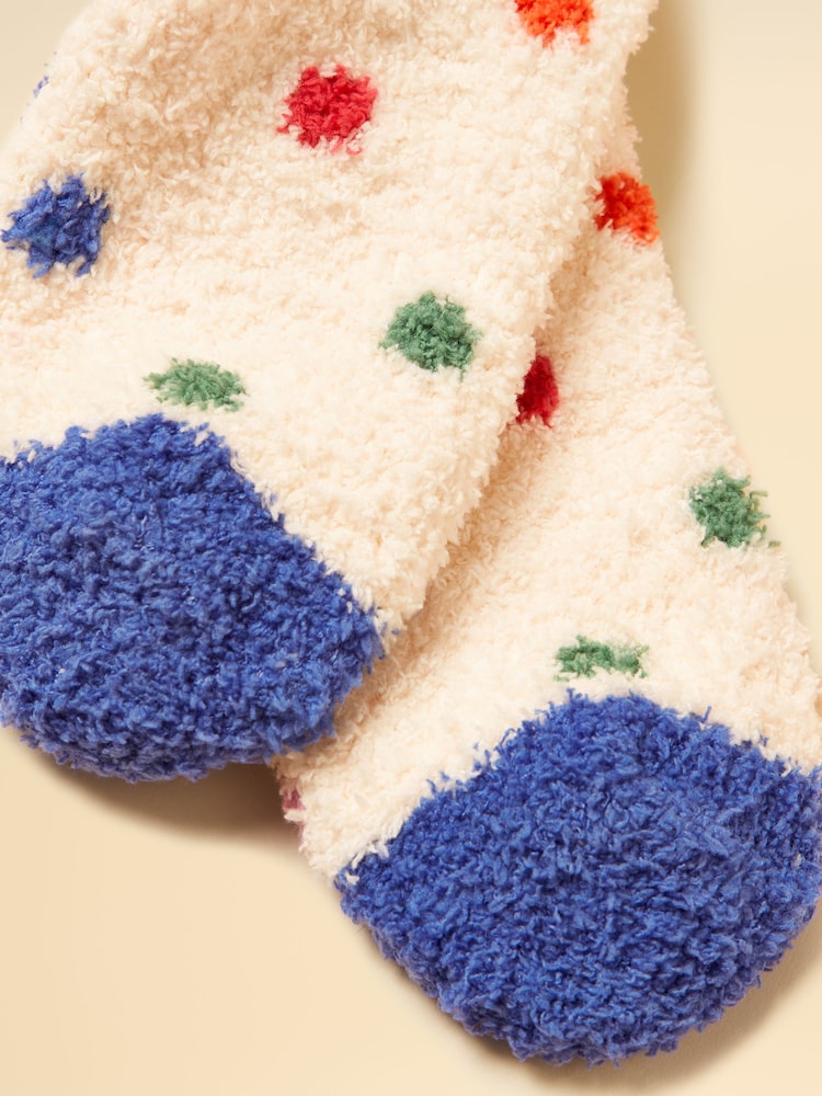 Joules Fluffy Cream Fluffy Socks - Image 3 of 3 Joules Fluffy Cream Fluffy Socks - Image 3 of 3