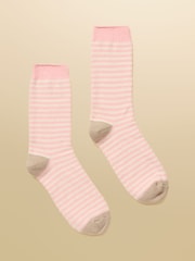 Joules Cosy Pink/Cream Socks - Image 1 of 3