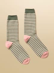 Joules Cosy Khaki Green Socks - Image 1 of 3