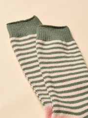Joules Cosy Khaki Green Socks - Image 2 of 3