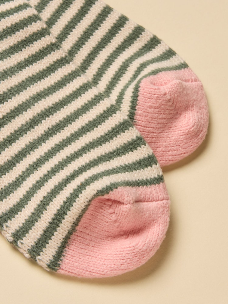 Joules Cosy Khaki Green Socks - Image 3 of 3