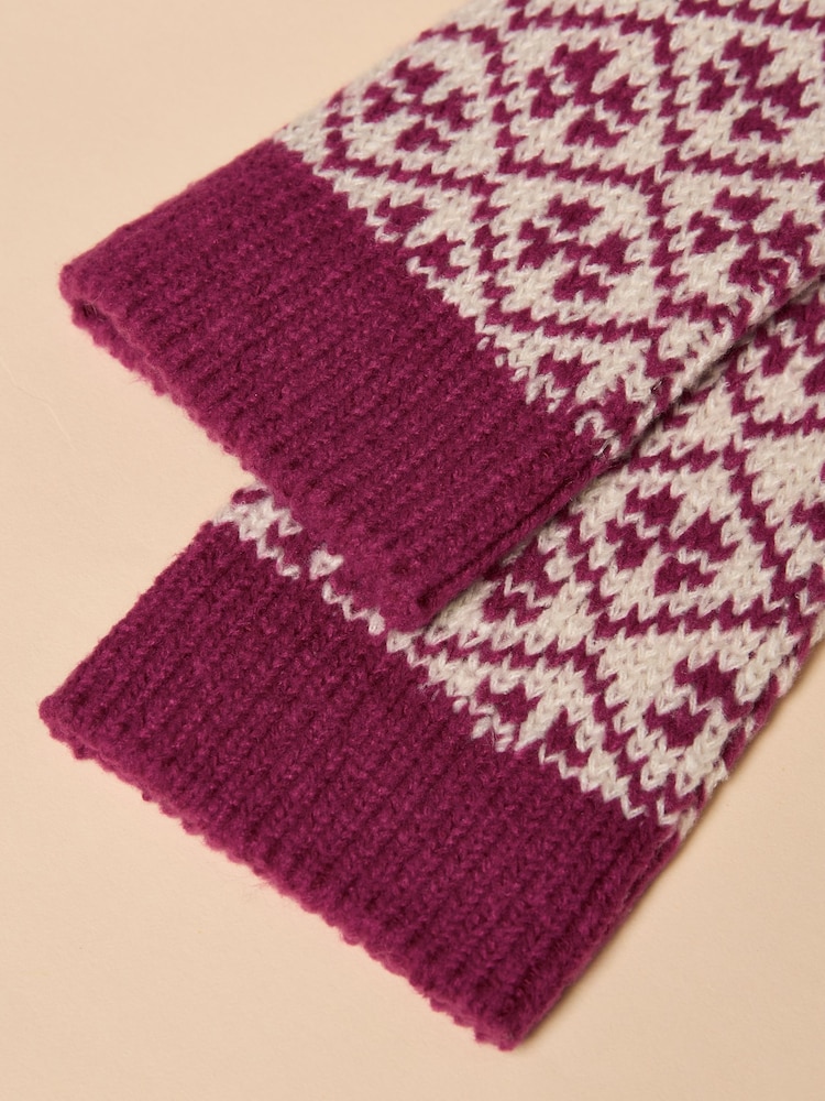 Joules Cosy Berry Red Socks - Image 2 of 3