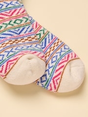 Joules Chalet Pink Cosy Lined Socks - Image 3 of 3