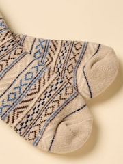 Joules Chalet Neutral Cosy Lined Socks - Image 3 of 3