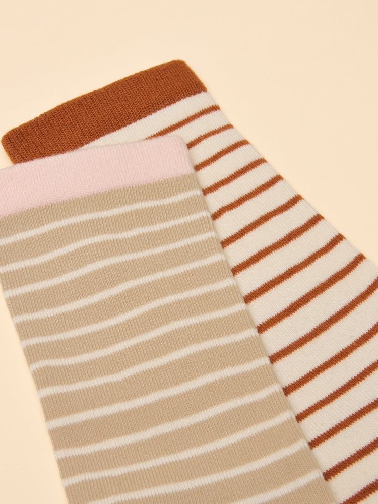 Orange/Weiß - Joules Everyday 2 Pack Socks - Bild 2 von 3 Orange/Weiß - Joules Everyday 2 Pack Socks - Bild 2 von 3