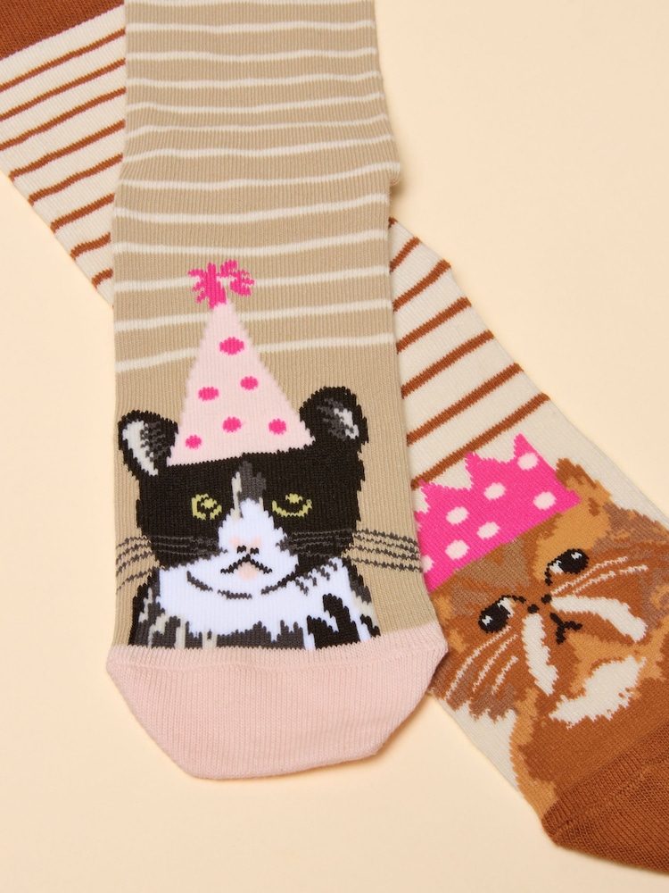 Orange/Weiß - Joules Everyday 2 Pack Socks - Bild 3 von 3 Orange/Weiß - Joules Everyday 2 Pack Socks - Bild 3 von 3