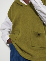 Monsoon Green Hooded V-Neck Sweater Vest - Image 4 of 4