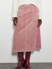 Monsoon Pink Malika Cord Midi Skirt - Image 2 of 5