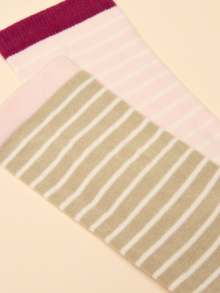 Mehrfarbig-Ecru - Joules Everyday 2 Pack Socks - Bild 2 von 3 Mehrfarbig-Ecru - Joules Everyday 2 Pack Socks - Bild 2 von 3