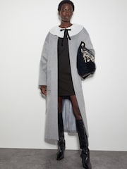 Monsoon Black Cree Pleated Collar Bow Dress - Image 5 of 6