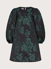 Monsoon Green Julie Jacquard Mini Dress - Image 5 of 5
