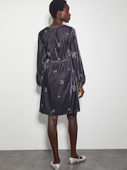 Monsoon Grey Yvanna Embellished Velvet Mini Dress - Image 3 of 6