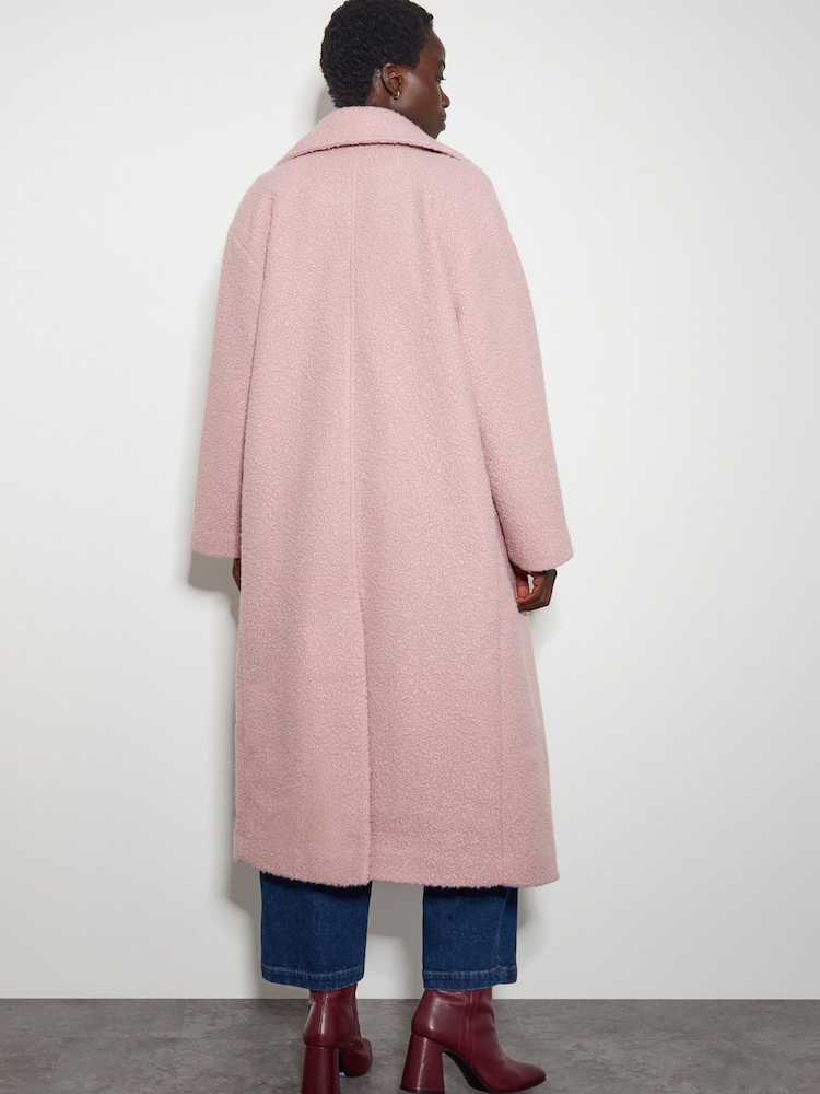 Monsoon Pink Ophelia Double Breasted Boucle Coat - Image 3 of 5