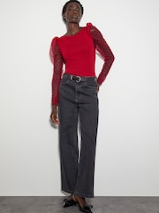 Monsoon Red Mimi Polka Dot Sleeve Blouses - Image 3 of 4