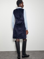 Monsoon Blue Soha Corduroy Pinafore Dress - Image 3 of 6