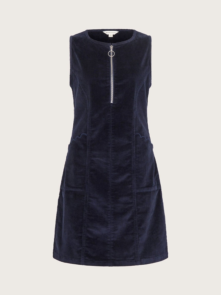 Monsoon Blue Soha Corduroy Pinafore Dress - Image 6 of 6