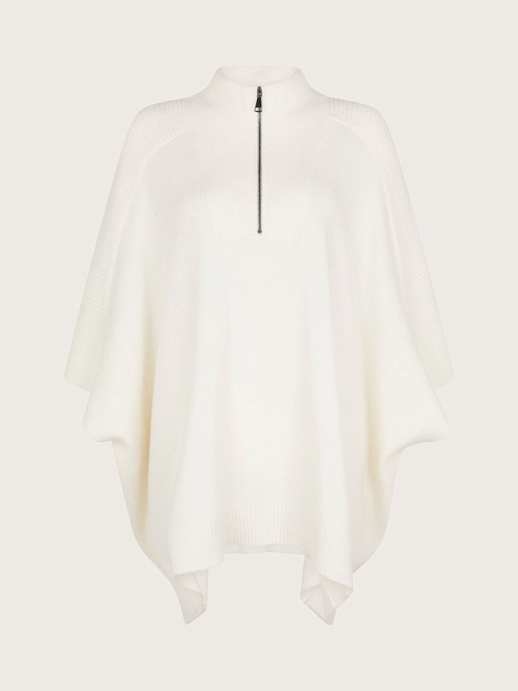 Crème - Poncho en maille semi-fermé Monsoon - Image 5 de 5