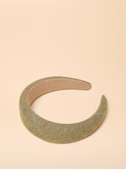 Joules Tessie Green Tweed Headband - Image 6 of 8