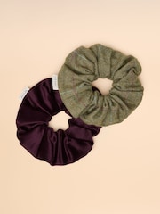 Joules Annika Green Scrunchie 2pk - Image 1 of 3