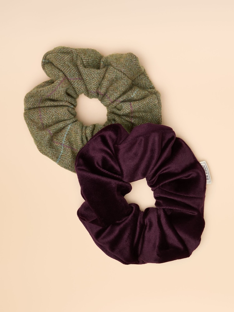 Joules Annika Green Scrunchie 2pk - Image 2 of 3