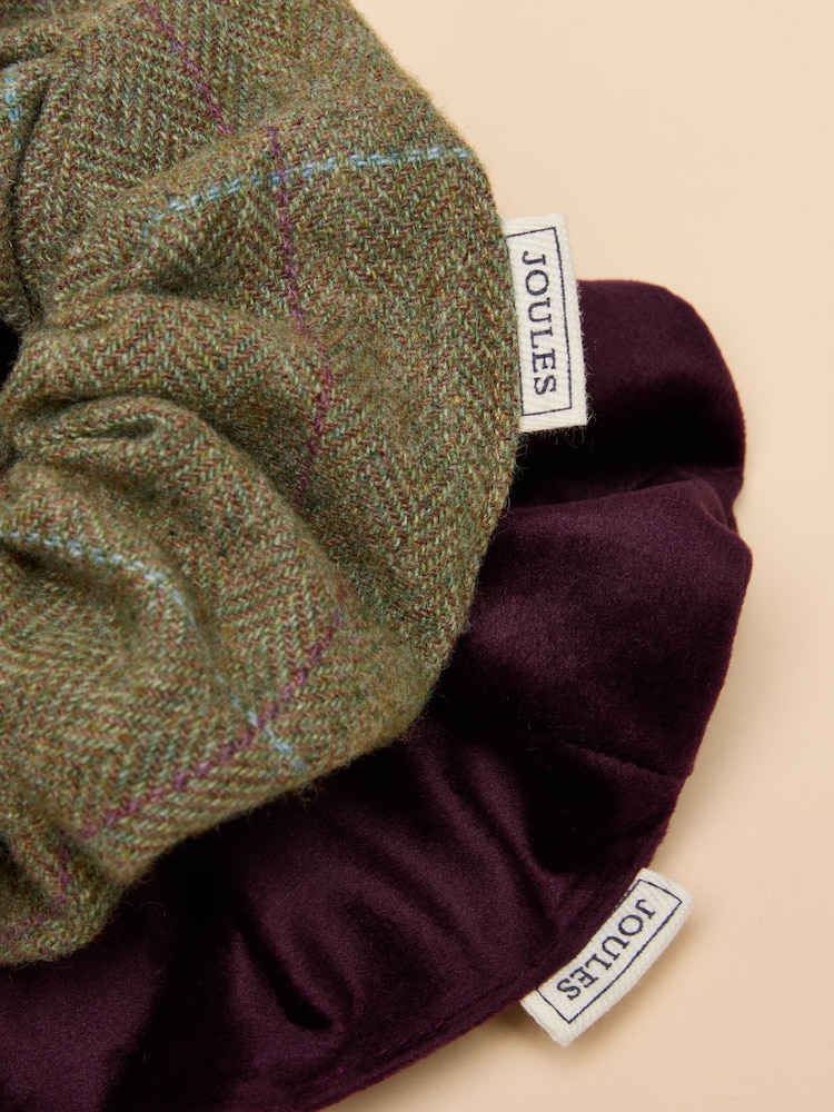 Joules Annika Green Scrunchie 2pk - Image 3 of 3