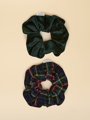 Joules Annika Navy Scrunchie 2pk - Image 1 of 2
