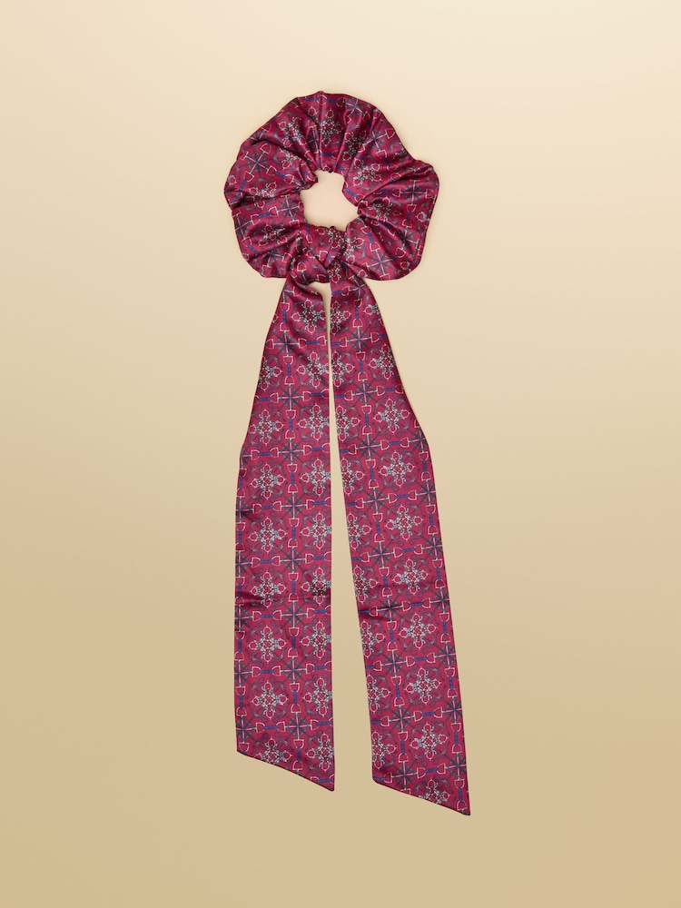 Joules Elissia Berry Red Scarf Scrunchie - Image 1 of 2 Joules Elissia Berry Red Scarf Scrunchie - Image 1 of 2