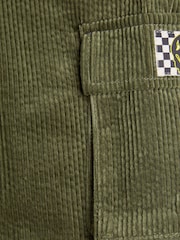 Monsoon Green 100% Cotton Corduroy Side Pocket Cargo Trousers - Image 3 of 3