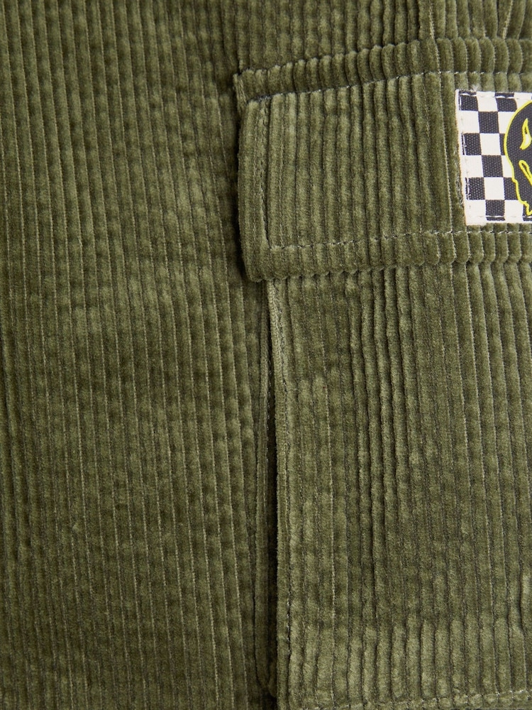Monsoon Green 100% Cotton Corduroy Side Pocket Cargo Trousers - Image 3 of 3