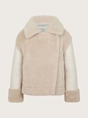 Monsoon Cream Aviator Jacket - Image 2 of 4