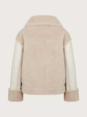 Monsoon Cream Aviator Jacket - Image 3 of 4