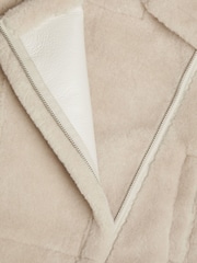 Monsoon Cream Aviator Jacket - Image 4 of 4