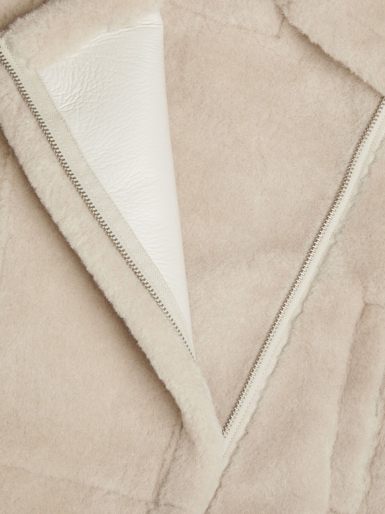 Monsoon Cream Aviator Jacket - Image 4 of 4