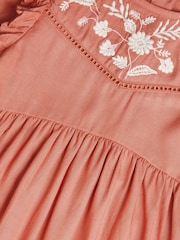 Monsoon Long Sleeve Baby Embroidered Ruffle Dress - صورة 3 من 3