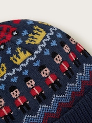 Monsoon Blue London Winter Knit Beanie Hat - Image 2 of 2