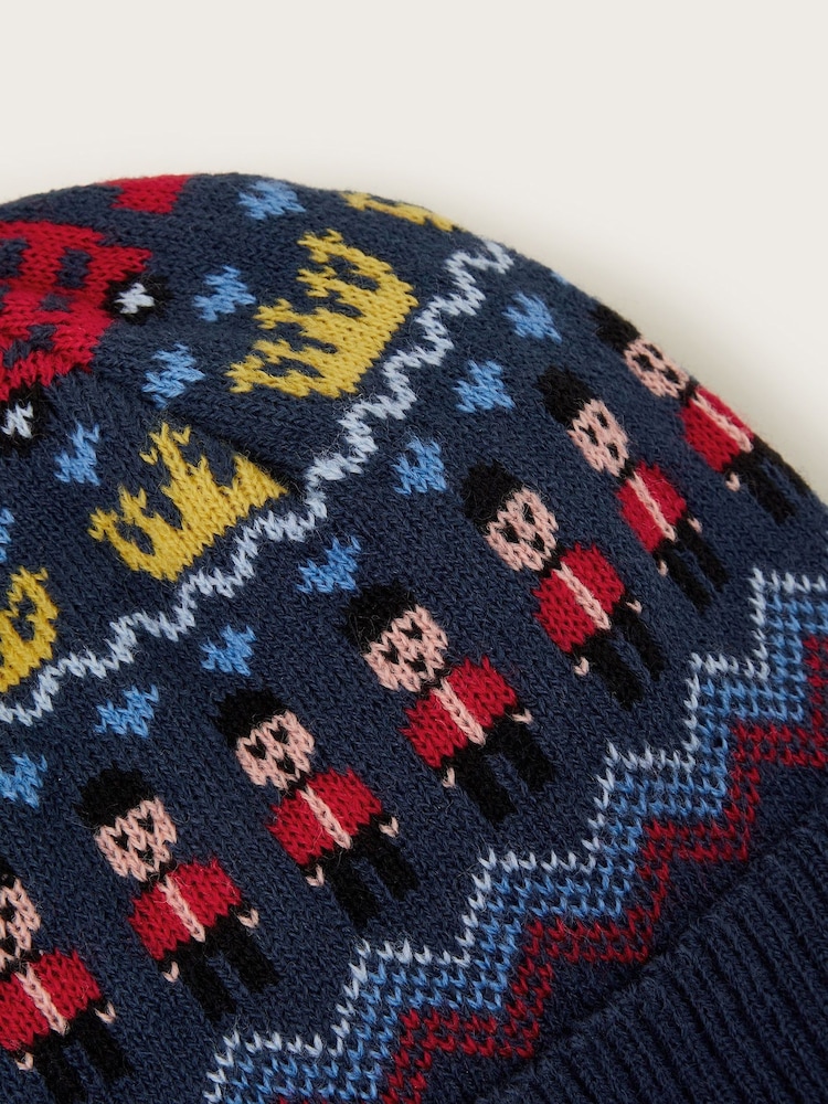 Monsoon Blue London Winter Knit Beanie Hat - Image 2 of 2