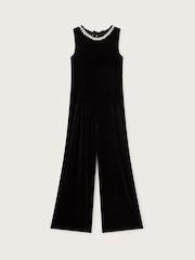 Monsoon Laurelie Bow Velour Jumpsuit - Image 2 of 4