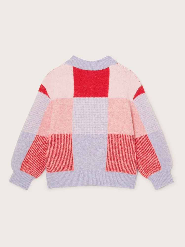 Monsoon Check Print Brushed Jumper - Изображение 2 из 3